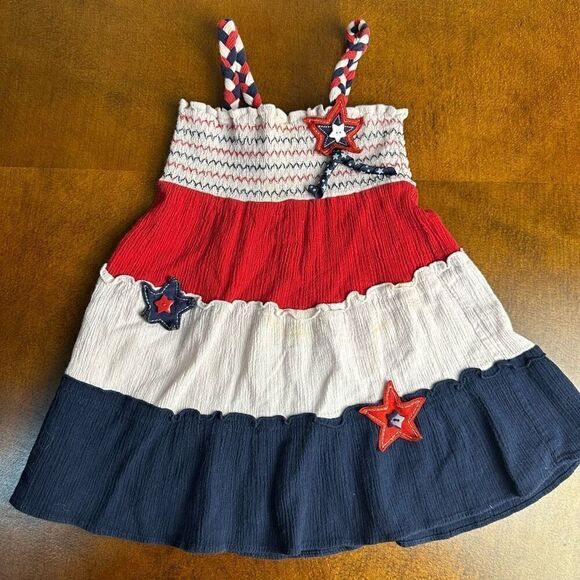 Sophie Rose size 24 months red/white/blue tiered dress - Picture 3 of 7